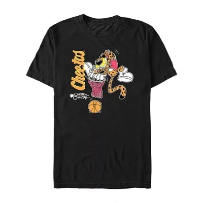 Mad Engine Mens Crew Neck Short Sleeve Regular Fit Cheetos Graphic T-shirt In Black