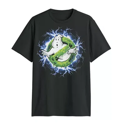 Mad Engine Mens Crew Neck Short Sleeve Regular Fit Ghostbusters Graphic T-shirt In Black