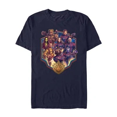 Mad Engine Mens Crew Neck Short Sleeve Regular Fit Guardians Of The Galaxy Graphic T-shirt In Blue