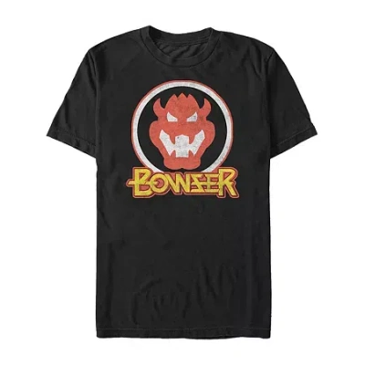 Mad Engine Mens Short Sleeve Bowser Graphic T-shirt In Black