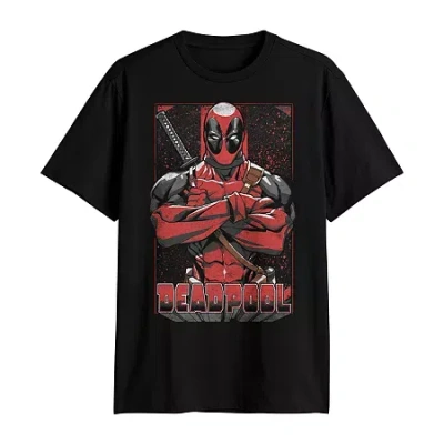 Mad Engine Mens Short Sleeve Deadpool Graphic T-shirt In Black