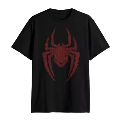 Mad Engine Mens Short Sleeve Spiderman Graphic T-shirt In Black
