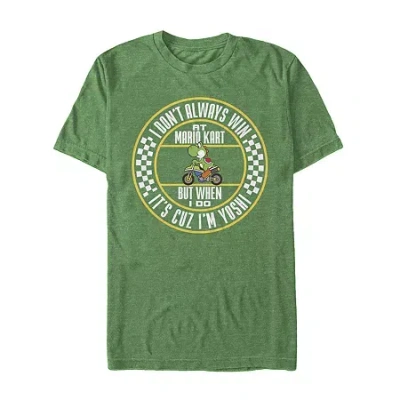 Mad Engine Mens Short Sleeve Super Mario Graphic T-shirt In Brown