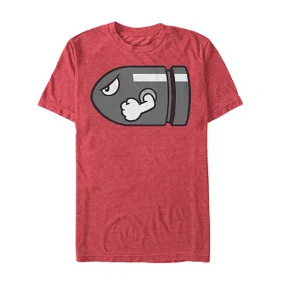 Mad Engine Mens Short Sleeve Super Mario Graphic T-shirt In Brown