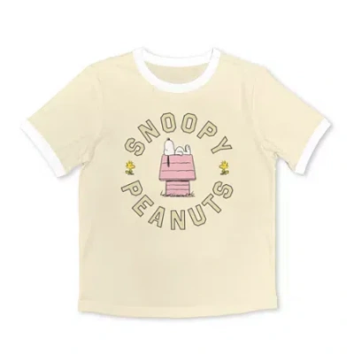 Mad Engine Peanuts Short Juniors Womens High Rise Juniors Pull-on Short In Yellow