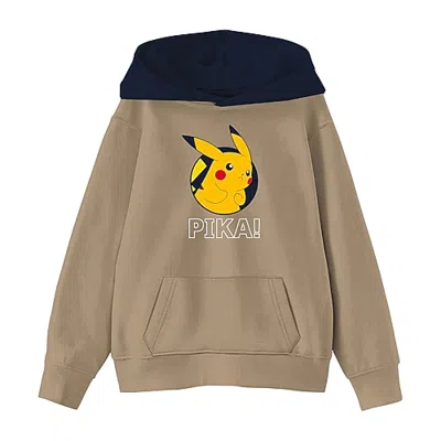 Mad Engine Pikachu Little & Big Kid Boys Long Sleeve Pokemon Fleece Hoodie In Beige