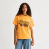 Mad Engine Reese's Pieces Womens Juniors Crew Neck Short Sleeve Regular Fit Graphic T-shirt In Yellow