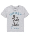 MAD ENGINE TODDLER BOYS AND GIRLS HEATHER GRAY MICKEY MOUSE WHAT'S UP PALS T-SHIRT