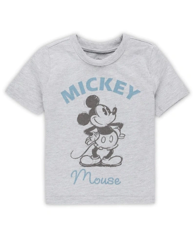 Mad Engine Babies' Toddler Boys And Girls Heather Gray Mickey Mouse What's Up Pals T-shirt