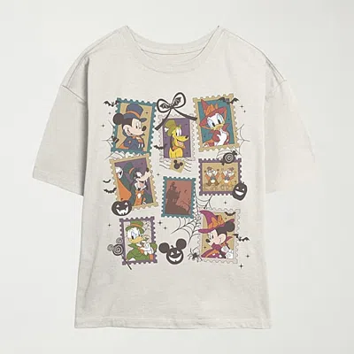 Mad Engine Womens Juniors Crew Neck Short Sleeve Boxy Fit Winnie The Pooh Graphic T-shirt In Beige
