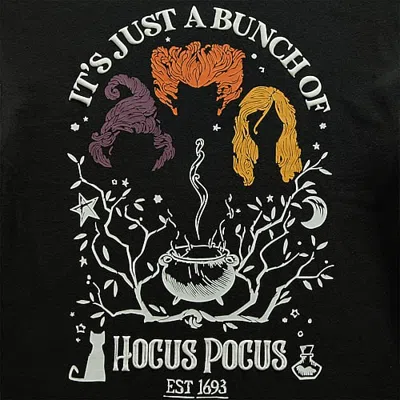 Mad Engine Womens Juniors Crew Neck Short Sleeve Regular Fit Hocus Pocus Graphic T-shirt In Red