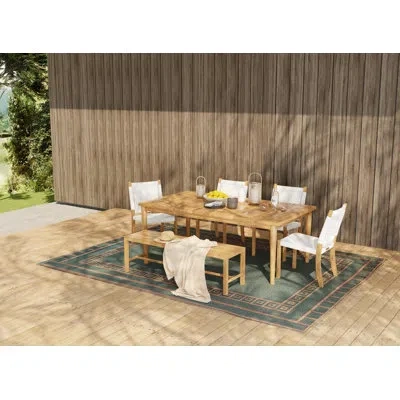 Mad Mats 6' Border Outdoor Runner Mat, Hunter Green/sienna, Reversible Mat For Patio, Porch, Deck, Floor Mat In Teal