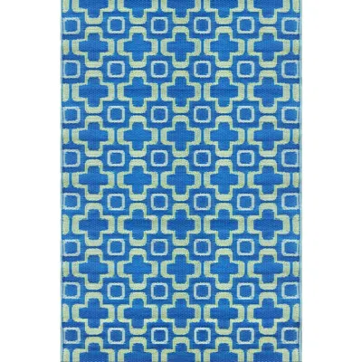 Mad Mats Club Blue & Green Outdoor Mat