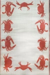 Mad Mats Crab Orange & Cream Rug