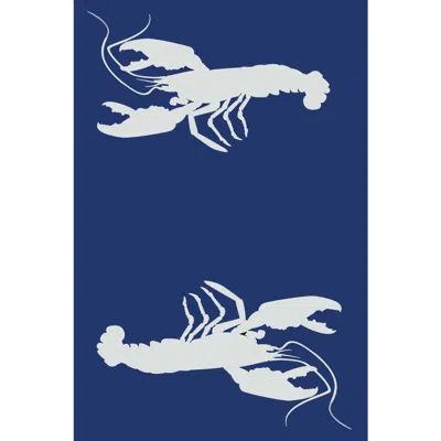 Mad Mats Double Lobster Blue & White