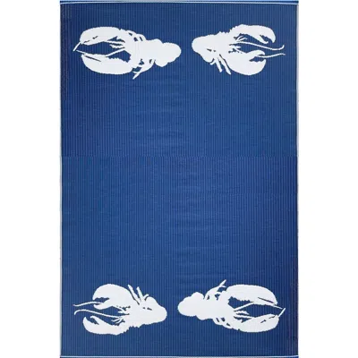 Mad Mats Four Lobster Blue & White