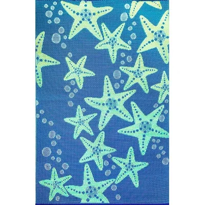 Mad Mats Handmade Looped/hooked Blue/green Indoor / Outdoor Area Rug In Blue;green