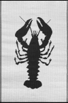 Mad Mats Lobster Black & White Rug