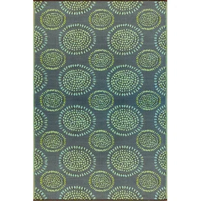 Mad Mats Molly Polypropylene Gray Indoor/outdoor Area Rug In Blue;gray;green