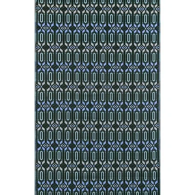 Mad Mats Moroccan Geometric Polypropylene Green Indoor/outdoor Area Rug