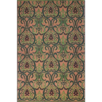 Mad Mats Oasis Medium Green Rug In Brown