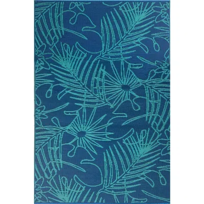Mad Mats Palm Leaf Rug In Multi