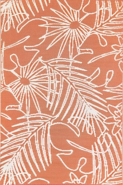 Mad Mats Palm Leaf Salmon & White