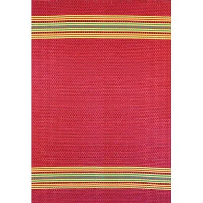 Mad Mats Serape Red Indoor / Outdoor Area Rug - Reversible