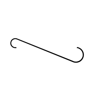 Mad Mats S-hook, Large Tree Branch Hooks, Extra Long Metal Black S Hooks For Hanging Plants, Garden Hooks For