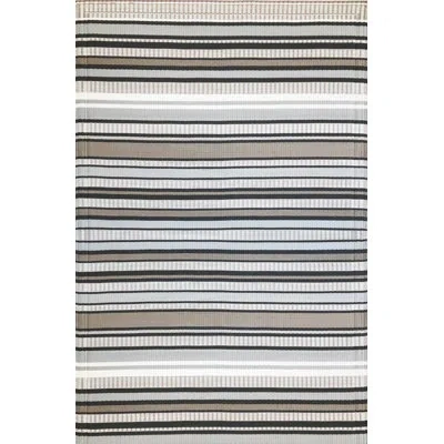 Mad Mats Stripes Striped Polypropylene Gray Indoor/outdoor Area Rug