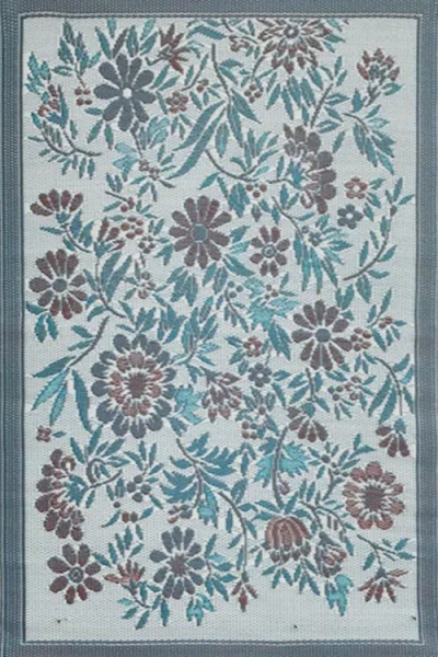 Mad Mats Wildflowers Rug In Blue