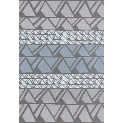 Mad Mats Zig Zag Outdoor Mat, Grey, Reversible Mat For Patio, Porch, Deck, Floor Mat In Gray