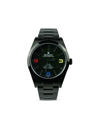 Pre-owned Mad Paris Customised  Explorer Rainbow 39mm In Black