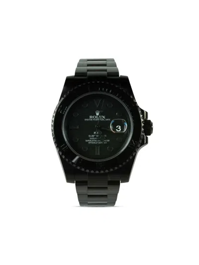 Pre-owned Mad Paris Customised  Rolex Submariner Date 40mm In Black