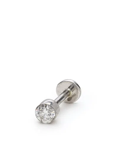 Mad Precious & Ethical 18k White Gold Diamond Piercing In Silver
