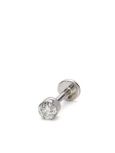 Mad Precious & Ethical 18kt White Gold Diamond Earring In 银色