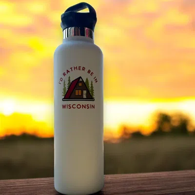 Mad River Wisconsin 24 Oz. Water Bottle In White