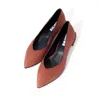Mad Shoes Women's Georgia Ballerina Flats Brown Cognac Suede In Brown