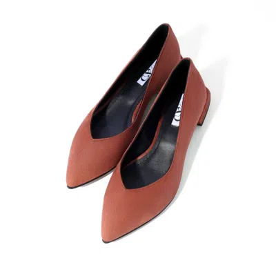 Mad Shoes Women's Georgia Ballerina Flats Brown Cognac Suede