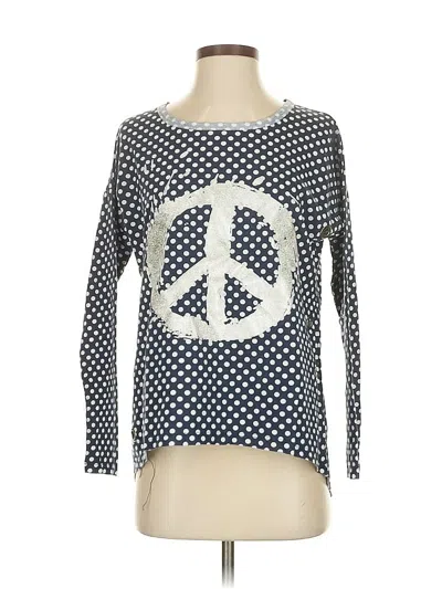 Pre-owned Mad Style Long Sleeve Top Blue Square Neckline Tops