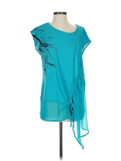 Pre-owned Mad Style Short Sleeve Blouse In Blue