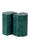 Madame Malachite Out Of Africa Bibliotheque Bookends In Green