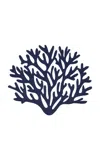 Madame Malachite Set-of-two Curiosity Placemats In Navy