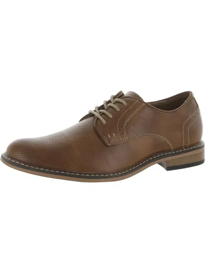 Madden Alk Mens Faux Leather Oxfords In Green