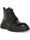 MADDEN AUUSTN MENS COMFORT INSOLE FAUX LEATHER COMBAT & LACE-UP BOOTS