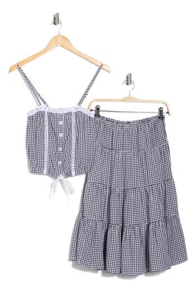 Madden Girl 2-piece Cami Crop Top & Tiered Midi Skirt Set