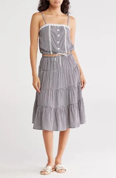 Madden Girl 2-piece Cami Crop Top & Tiered Midi Skirt Set In Multi
