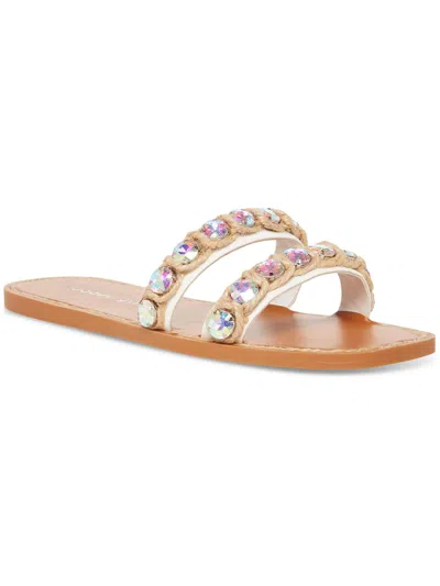 Madden Girl Acclaim Womens Faux Leather Slide Sandals In Multi