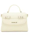 Madden Girl Ally Top Handle Satchel Bag In White