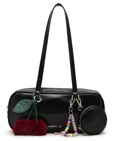 Madden Girl Andarna Crinkle Zipper Shoulder Bag In Black
